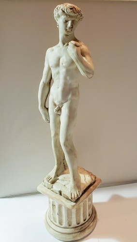 Vintage Sicilian Gold Decanter Replica of David Statue WITH BOX 15½ Michelangelo - Picture 2 of 13