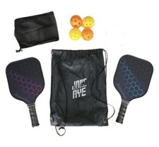 JoncAye PickleBall 2 Paddle Set with 4 Balls, Bag