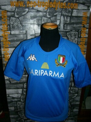 Vintage Kappa Italia Rugby Federation LA Polo Short Sleeve Navy XL