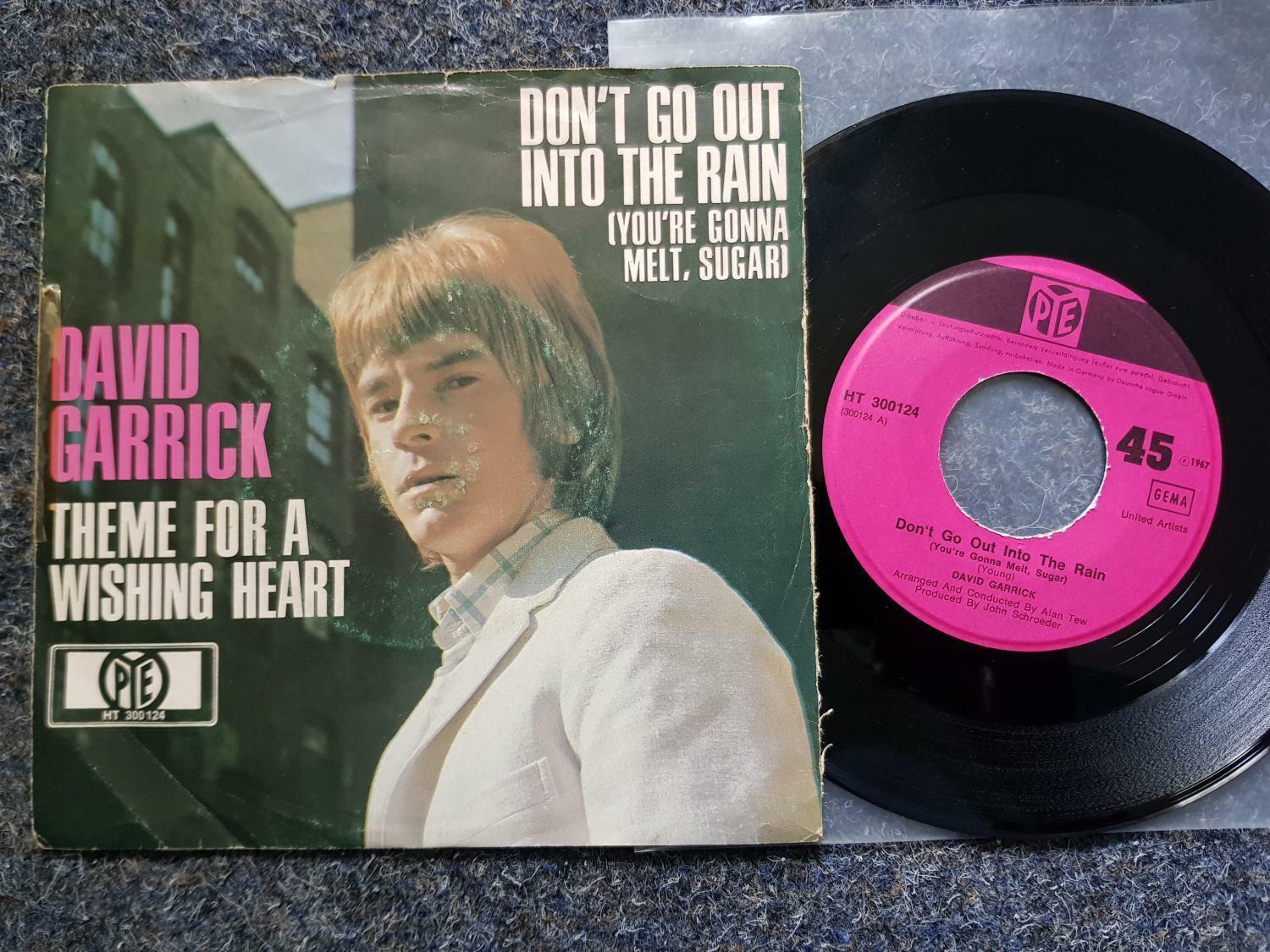 7"" Single Vinyl David Garrick - Don't go out into the rain