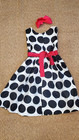 Cherokee sz 10 dress polka dots + head accessory VERY FANCY! — photo 3