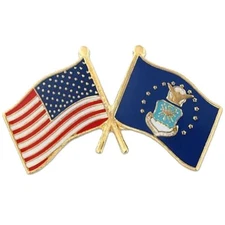 Pack of 3 USA Air Force Wavy Flag Bike Motorcycle Hat Cap Lapel Pin HP4936