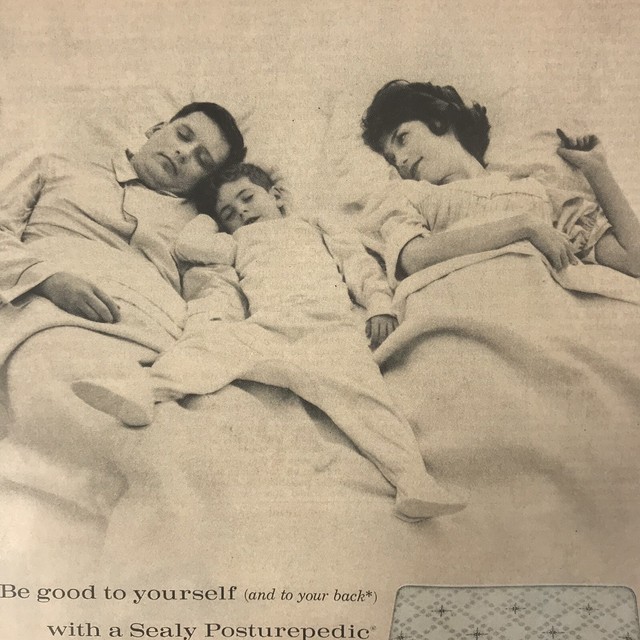Sealy Posturepedic Mattress Magazine Print Ad Vintage 1962 Original