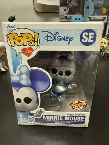 Funko Pop! Vinyl: Disney - Minnie Mouse (Blue Metallic), Make-A-Wish +Protector