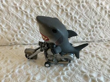TOYANDONA Inertial Gray Shark Riding Motorcycle Toy