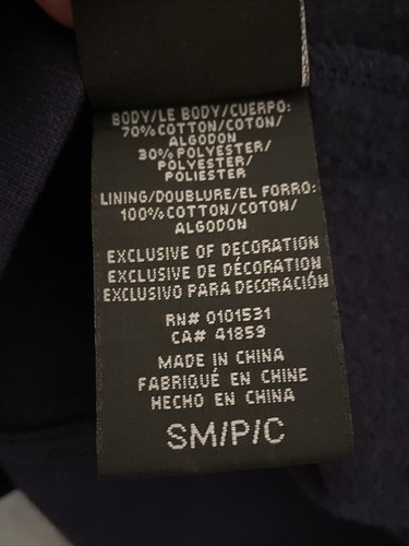 Felpa con cappuccio Amazon AWS re: Invent Logo Full Zip Blu Navy Uomo Taglia S - Foto 10 di 11