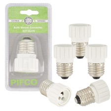 6Pack GU10 to E27 Light Bulb Adapter Converter – 2 Pin to Edison Screw Socket
