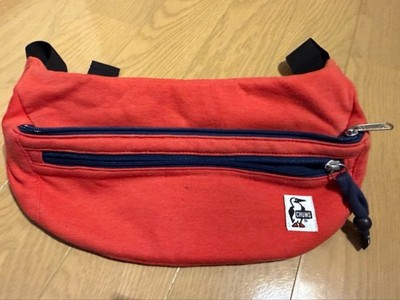 Chums Body Bag Waist Pouch Red Rare Outdoor Model Limited Edition American Hikin