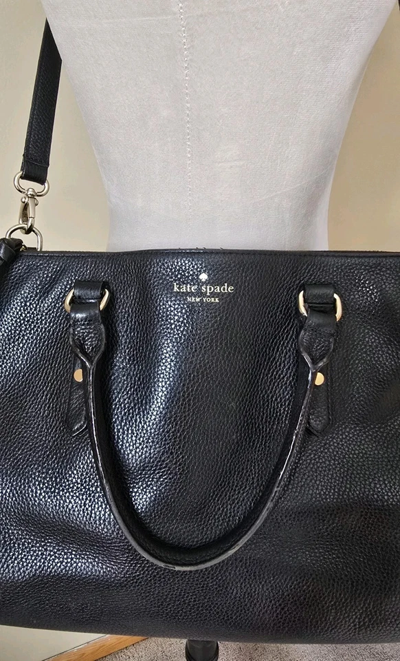 Bolso Bandolera Kate Spade Mulberry Street Lise Cuero Guijarro Negro Foto 2 de 4