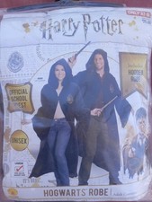 Harry Potter Hogwarts Gryffindor Robe Black Large Adult and Scarf
