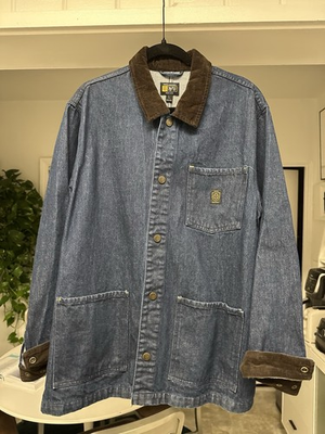 #ad Brixton Independent Skateboard Collaboration Chore Coat Jacket Size Large $59.00