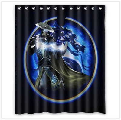 awesome Waterproof Shower Curtain Mortal Kombat Raiden Polyester Decor Bathroom