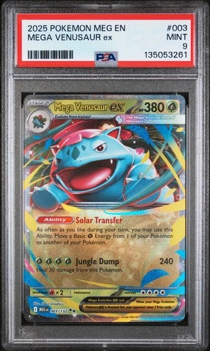 2025 POKEMON MEG EN-MEGA EVOLUTION #003 MEGA VENUSAUR EX PSA 9