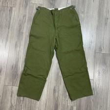 Vintage Trousers Field Wool Nylon Serge Pants Green Adult Medium Long 32  x30  