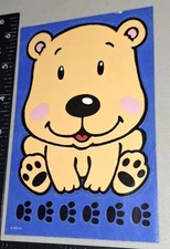 Vintage Stickers Agc Big Bear And Paw Prints  1 Sheet ,px7-1A