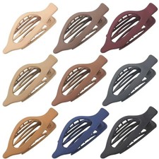 9 Pack Flat Hair Clips for Women, Matte Claw Clips for Thick Thin Hair Multic