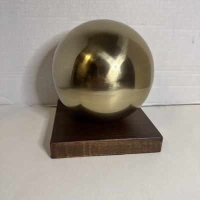 Modern Ball Sculpture Wood Stand