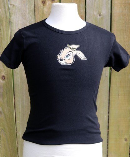 NOS Vintage Y2K 2003 Frank Kozik Poster Pop Rabbit Comic Womens T Shirt Size L
