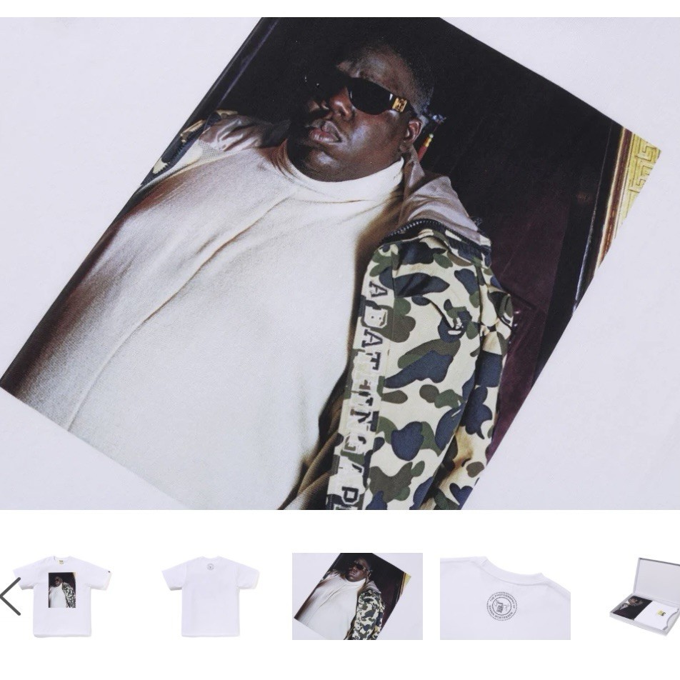 A BATHNIG APE BAPE X SHAWN MORTENSEN BIGGIE TEE 2025 The Notorious
