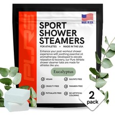 Sport Shower Steamers - USA Made with Natural 1 Count Pack of 2 , White