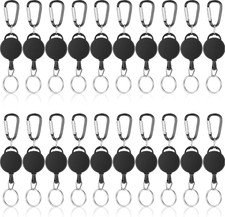 Heavy-Duty Retractable Key Chain ID Badge Holder Reel Clip with Nylon Rope and M