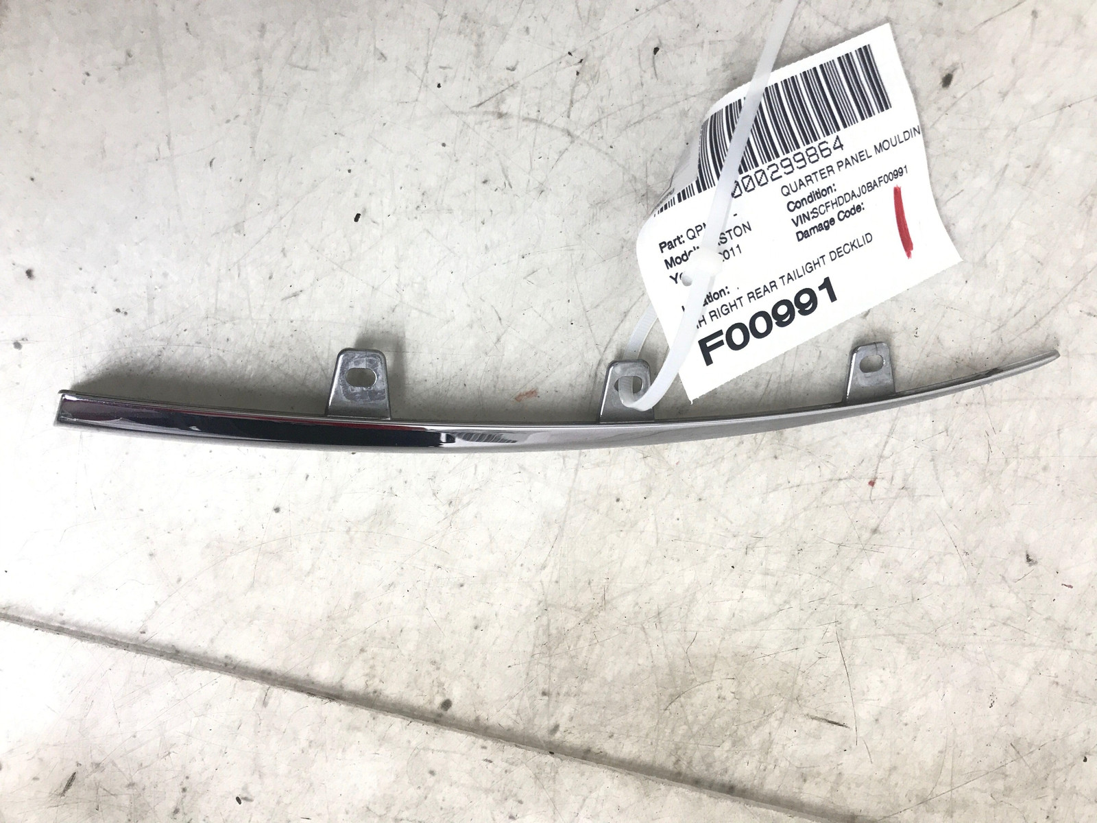 Aston Martin Rapide 2010-2013 Rear Right Luggage compartment trim Chrome