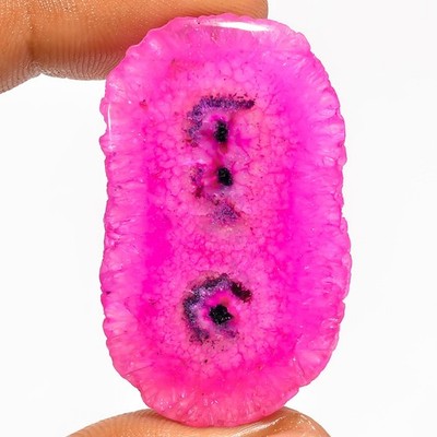 59.5 Ct AAA Natural Pink Solar Quartz Large Fancy Slice Loose Gemstone 42X25X6mm