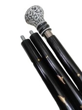 Nautical Knob Head, Vintage walking stick, Brass Handle, Cane, Wooden, Christmas