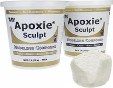 -Apoxie Sculpt - 2 Part Modeling Compound A  B - 4 Pound, White/Stone White