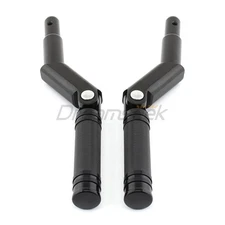 Black Front Footpegs Footrest Pedal Mount Bracket for Harley V-Rod Muscle 02-17