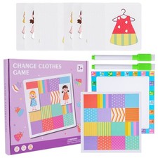 Dress Color and Pattern Matching Game Doll Change Clothes Games Toy Set classy