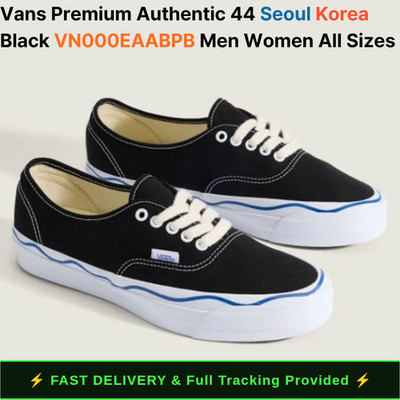 New Vans Premium Authentic 44 Seoul Black VN000EAABPB Men Women All Sizes