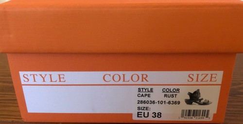 NEW Miz Mooz Sandals EU 38 7.5 8 Cape Rust Leather Ankle Strap Casual Shoes NIB - Picture 6 of 6