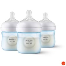 Philips Avent 3pk Natural Baby Bottle with Natural Response Nipple - Blue - 4oz