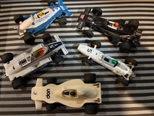 Five vintage scalextric cars in mixed condition one dead four live! Free Ship