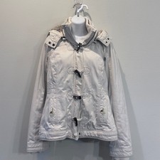 Vintage Y2k Abercrombie Fitch Womens Hooded Toggle Coat Faux Fur Hood Lined L Vintage Y2k Abercrombie Fitch Womens Hooded Toggle Coat Faux Fur Hood Lined L