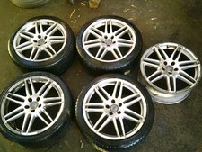 SET OF 5 GENUINE AUDI A6 C6 19" 5X112 57.1MM LE MANS ALLOY WHEELS - NEED REFURB