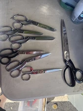 Lot Of 7 MUNDIAL DRESSMAKER SHEAR SCISSORS