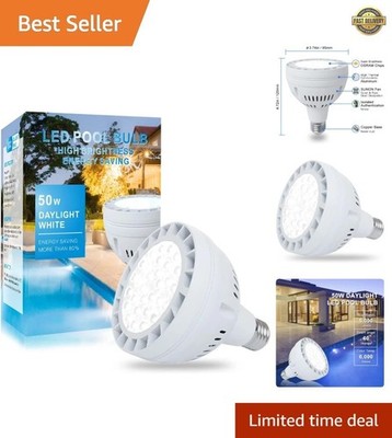 LED Pool Light for Inground Pool, 12V 50W 5000LM Daylight White Swimming Pool...