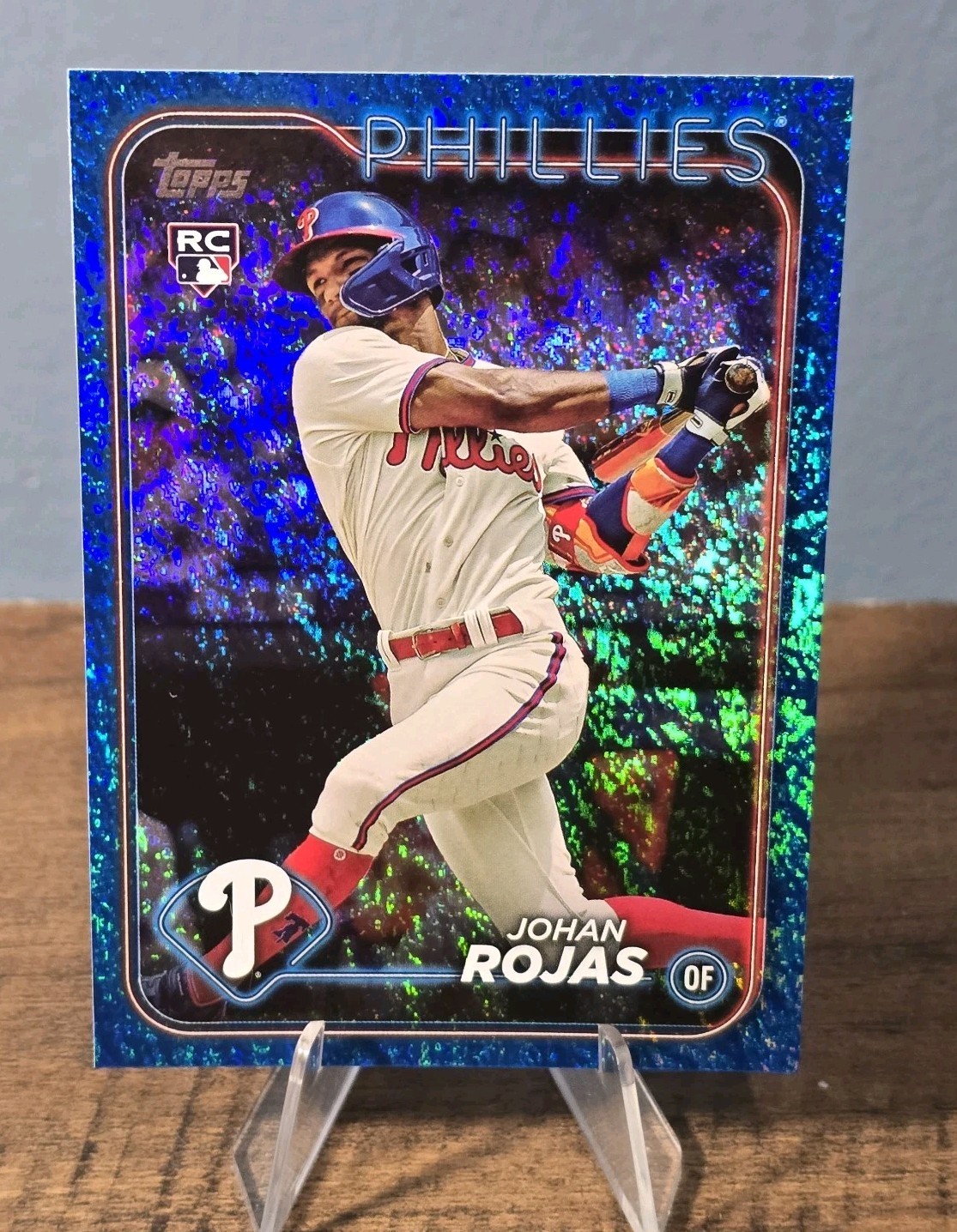 2024 Topps Series 1 Johan Rojas Blue Holofoil #209 390/999 (RC) Phillies