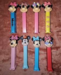 Pez Lot Walt Disney Minnie Mouse 8 Pez Dispensers