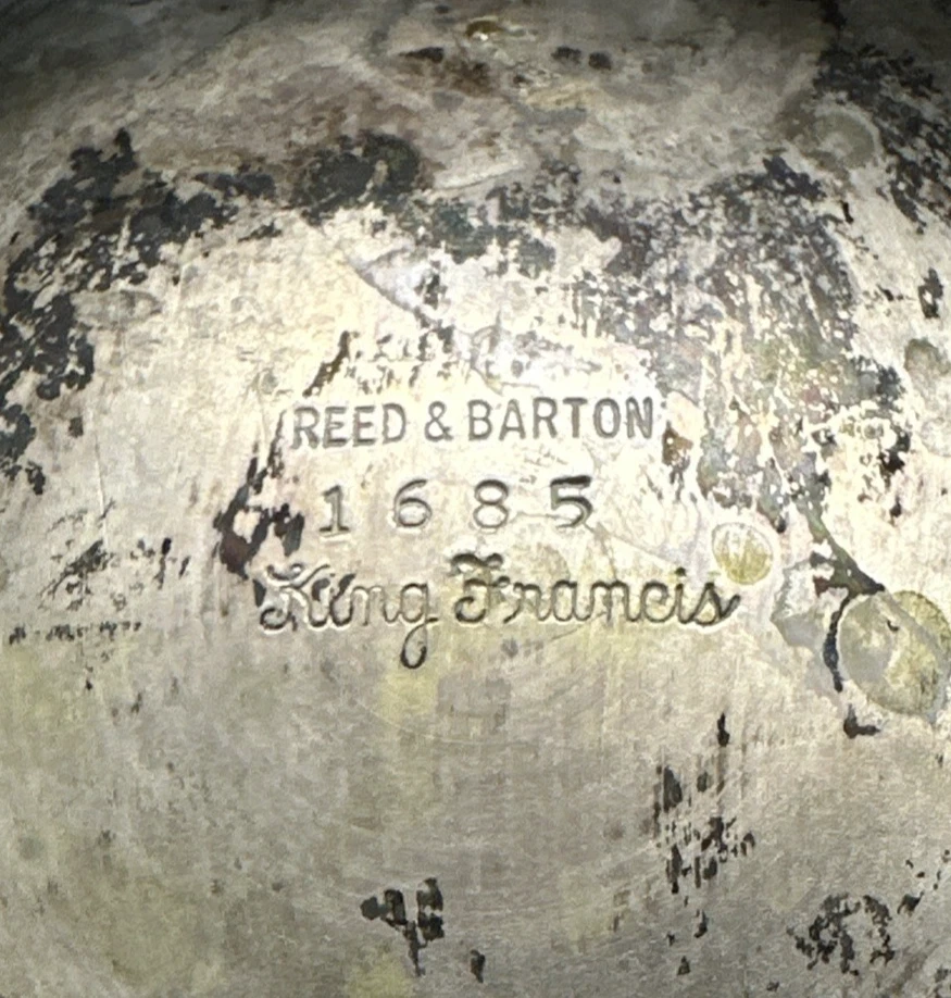 Placa de prata 11,5" KING FRANCIS vinho/champanhe/balde de gelo Reed & Barton #1685 - Imagem 2 de 4