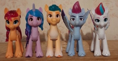 My Little Pony G5 Lot Of 5 3'' Ponies; Sunny, Izzy, Hitch, Zoom And Zipp