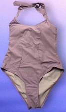 Women's 1 Piece Bathing Suit Multiple Use Halter/Back Tie-Shoulder Tie Sz S NWT