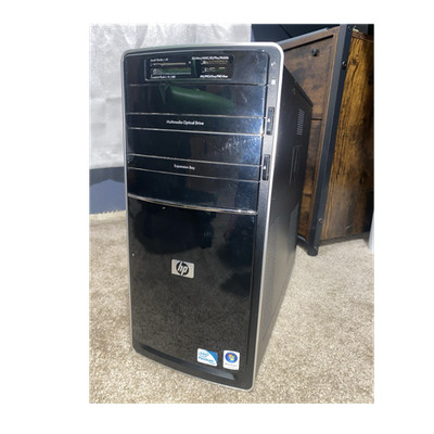 HP Tower Desktop PC Intel Pentium Windows 7 Optical Drive Card Reader USB Black