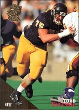 1994 Todd Steussie Classic NFL Draft Gold FOOTBALL #38 Minnesota Vikings