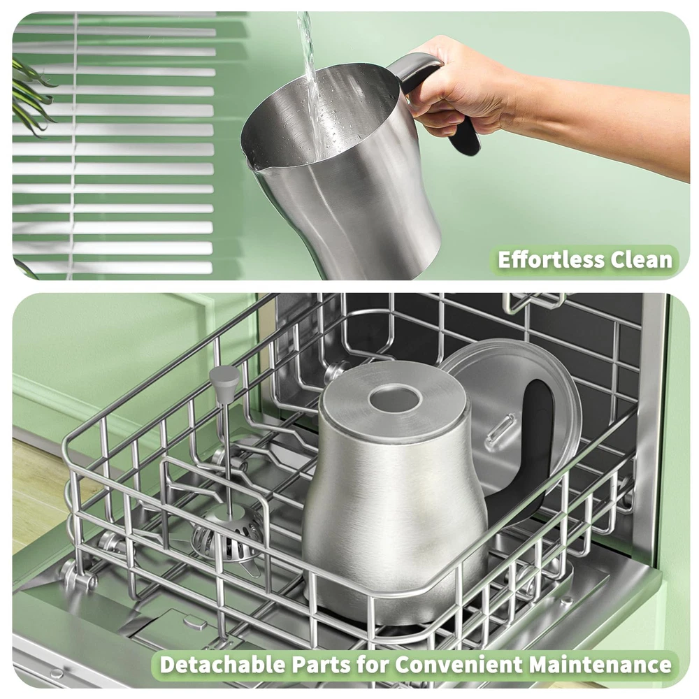 21OZ Variable Temp Milk Frother and Steamer with Adjustable Froth Thickness