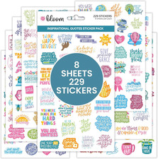 Motivational Quotes Planner Stickers 8 Sheets / 200 Stickers