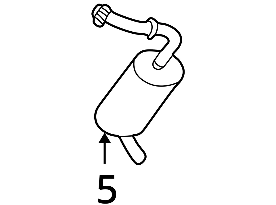 Silenciador de escape para Dodge Chrysler Neon SX 2.0 2000-2005 4546968AD - NUEVO OEM Foto 3 de 3