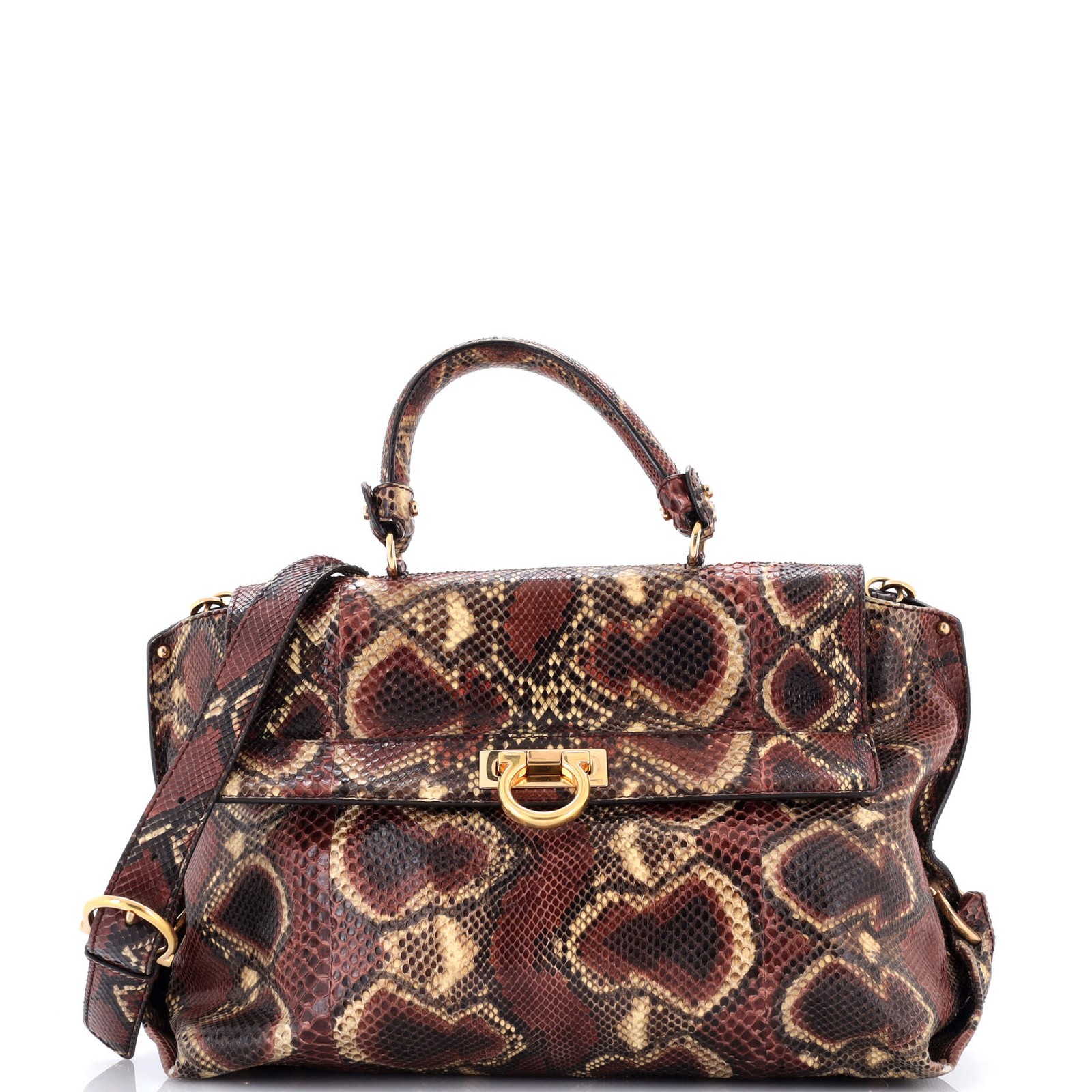 Salvatore Ferragamo Sofia Satchel Python Medium - image 1